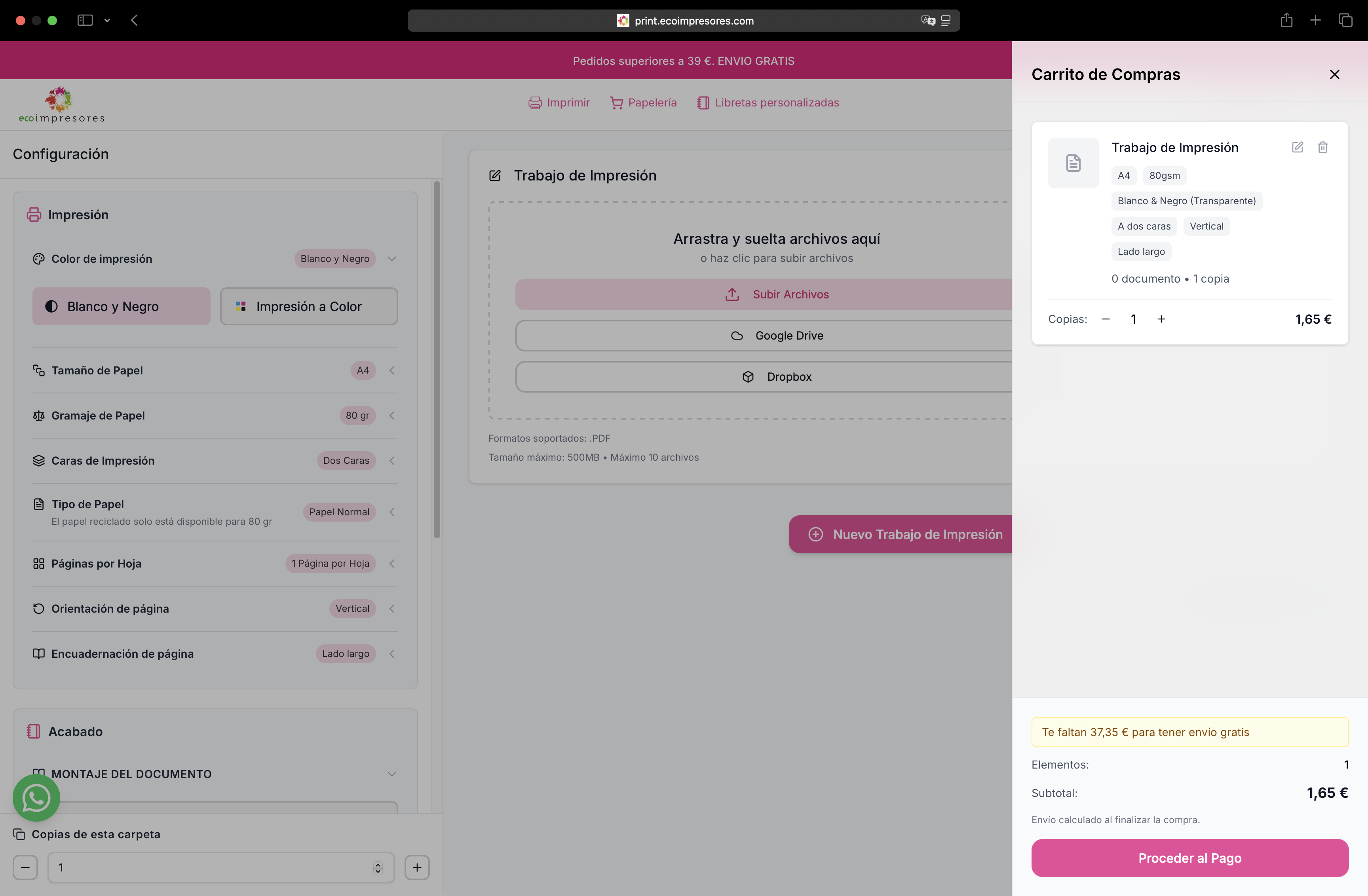 Ecoimpresores screenshot 2