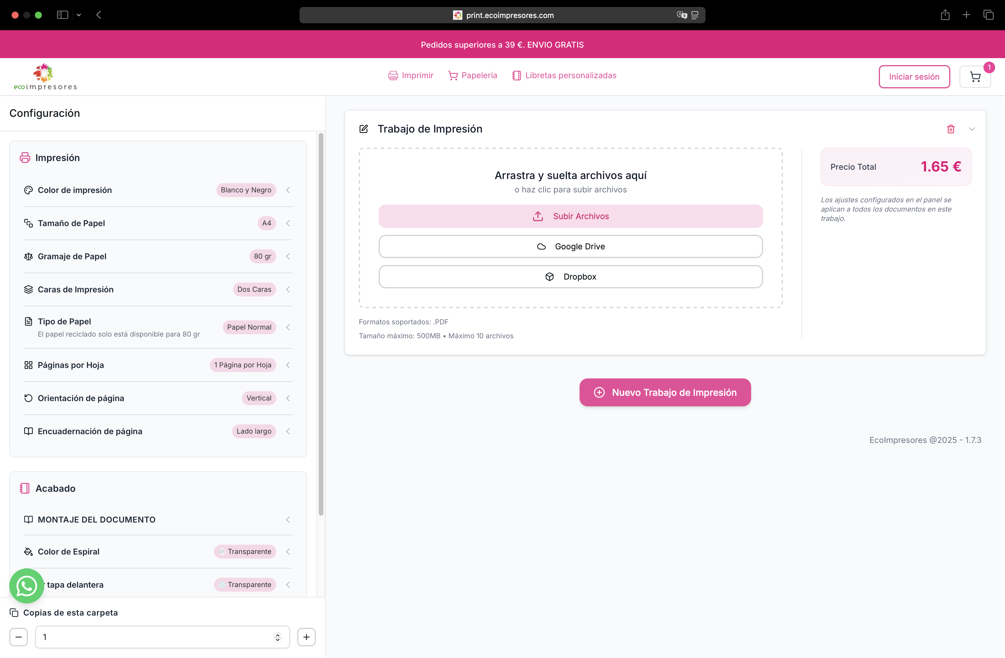 Ecoimpresores screenshot 1